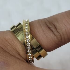 Vita Fede Cassio Pavé 3 Interlocking Rings